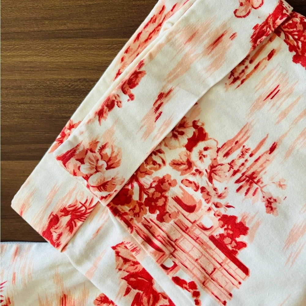 Vintage Bill Blass Sz 14 Chinoserie Patterned High Waist Cropped Pants - Picture 5 of 10